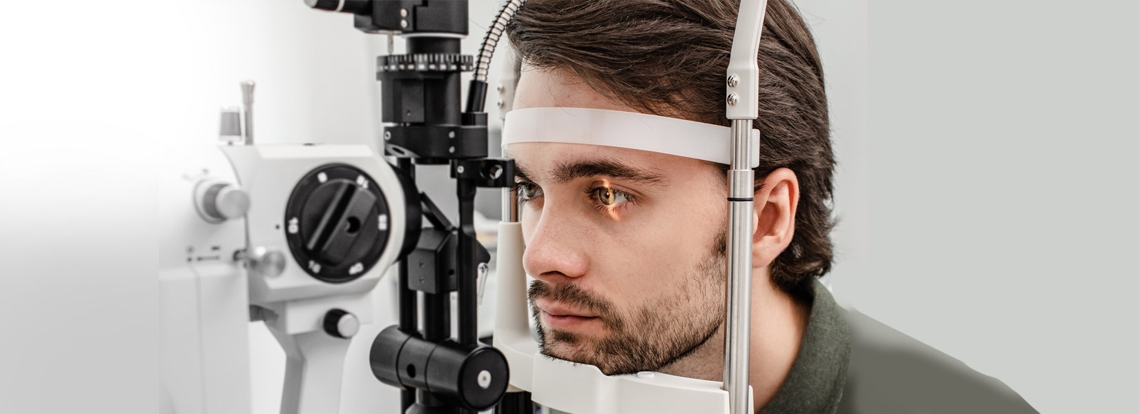 young man during eye exam in Edwardsville